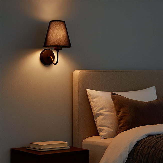 LÁMPARA DE PARED INTERIOR MARINA BLACK LED