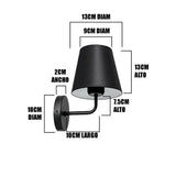 LÁMPARA DE PARED INTERIOR ANTUANE BLACK - SIN FOCO