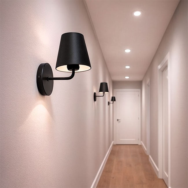 LÁMPARA DE PARED INTERIOR ANTUANE BLACK - SIN FOCO