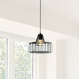 LÁMPARA COLGANTE KRYSTAL SAMANTA BLACK - SIN FOCO