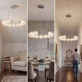 Collage de aplicaciones en salas y pasillos para la lampara LED Bangle Crystal.