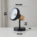 Dimensiones del aplique ALMA BAR: largo 14 cm y domo de 9 cm