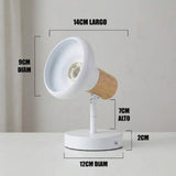 Dimensiones del aplique ALMA BAR White: largo 14 cm y domo de 9 cm