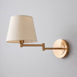Aplique de pared GALA Gold dorado satinado con brazo extendido