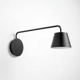 Aplique de pared OSLO black de aluminio negro mate sobre fondo blanco