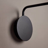 Base circular negra mate de 15 cm del aplique de pared OSLO