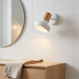 Aplique ALMA BAR WHITE & WOOD con domo blanco y madera natural