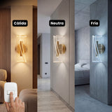 Aplique LED con tres temperaturas de color: calida, neutra y fria.