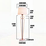 Diagrama técnico de cotas y proporciones para distribución de iluminación en proyectos arquitectónicos.