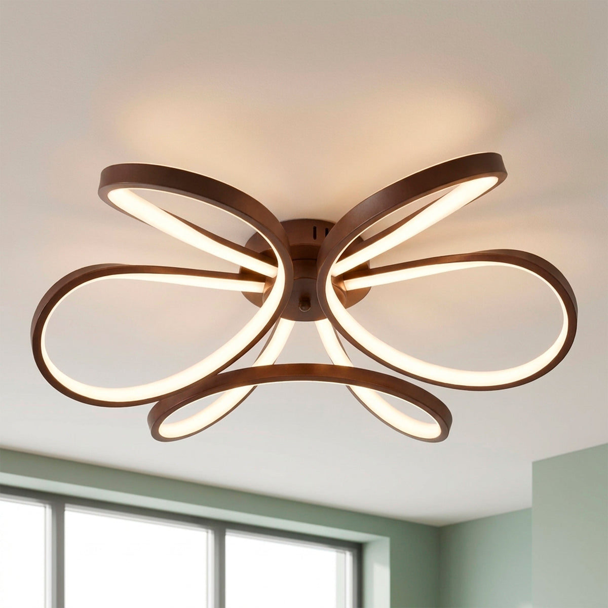 Dispersión luminosa equilibrada con difusores curvos en arquitectura e interiorismo de alta gama.