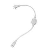 Perfil completo de accesorio eléctrico con diseño minimalista para fuentes de luz lineales y discretas.