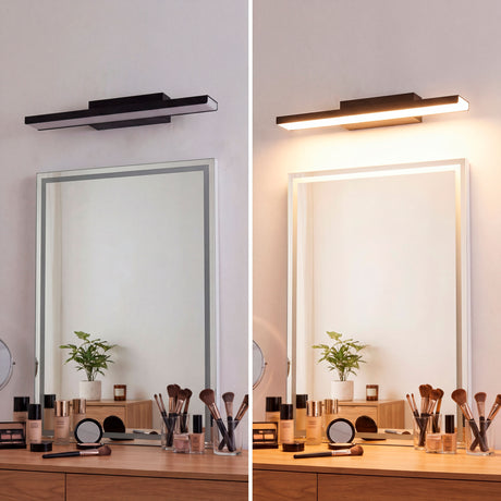 Comparativa de luz blanca fría y cálida en el aplique Joselyn para diferentes rutinas.