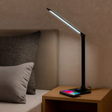 LÁMPARA DE ESCRITORIO HOTEL LUX BLACK LED DIMMABLE + CARGADOR INALÁMBRICO WIRELESS