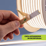 Cinta LED COB con 480 LEDs por metro bajo silicona IP66