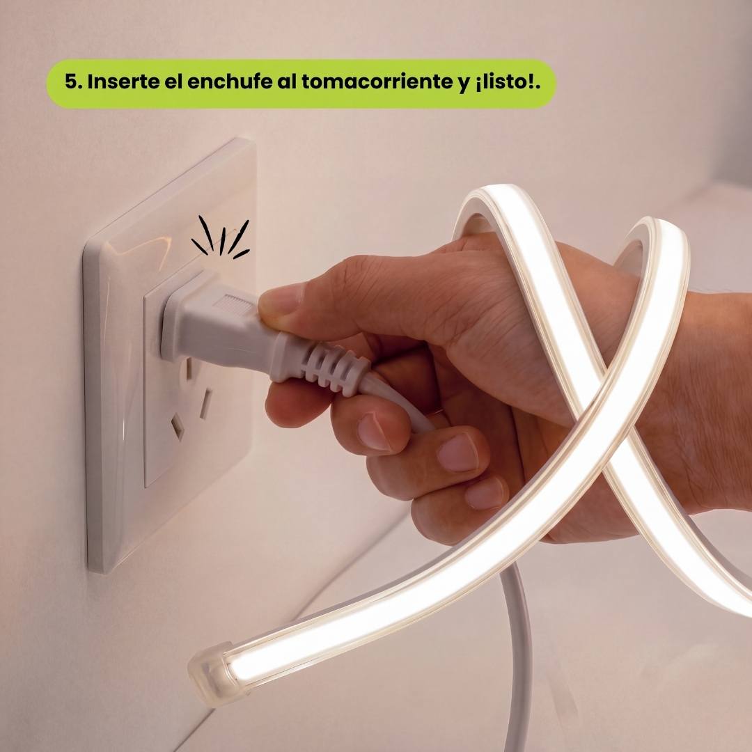 Conexión directa de la cinta LED COB al tomacorriente 220V sin transformador