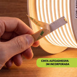 Dorso con adhesivo 3M de la cinta LED COB para instalación rápida