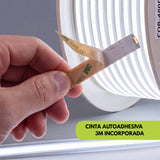 Dorso con adhesivo 3M de la cinta LED COB 6000K para instalación rápida