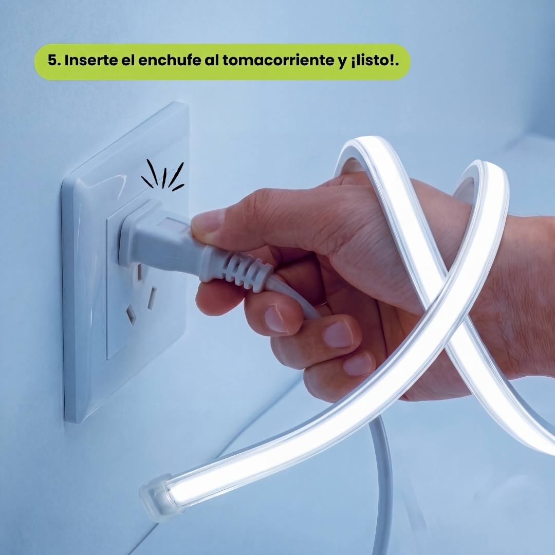 Pasos para conectar la cinta LED COB 220V al conector inicial y al final