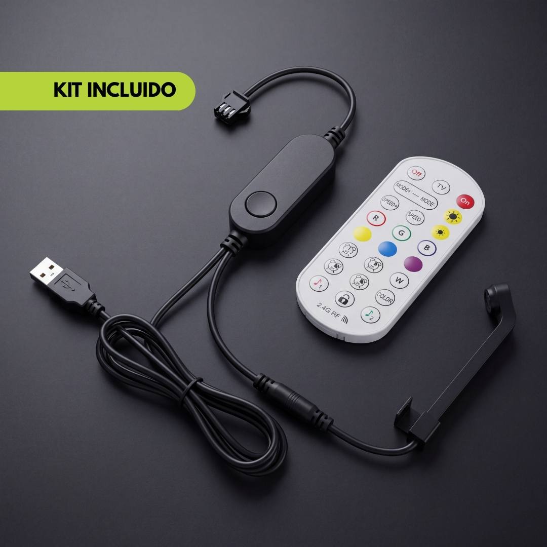 Controlador USB 5V con cámara y control remoto incluidos con la cinta LED para TV