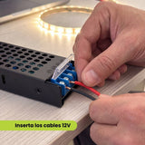 Cómo conectar los cables de la cinta LED a la salida 12V del transformador