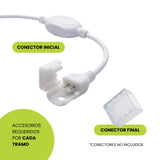 Accesorios técnicos de conexión estanca y tapón final para proyectos de arquitectura contemporánea.