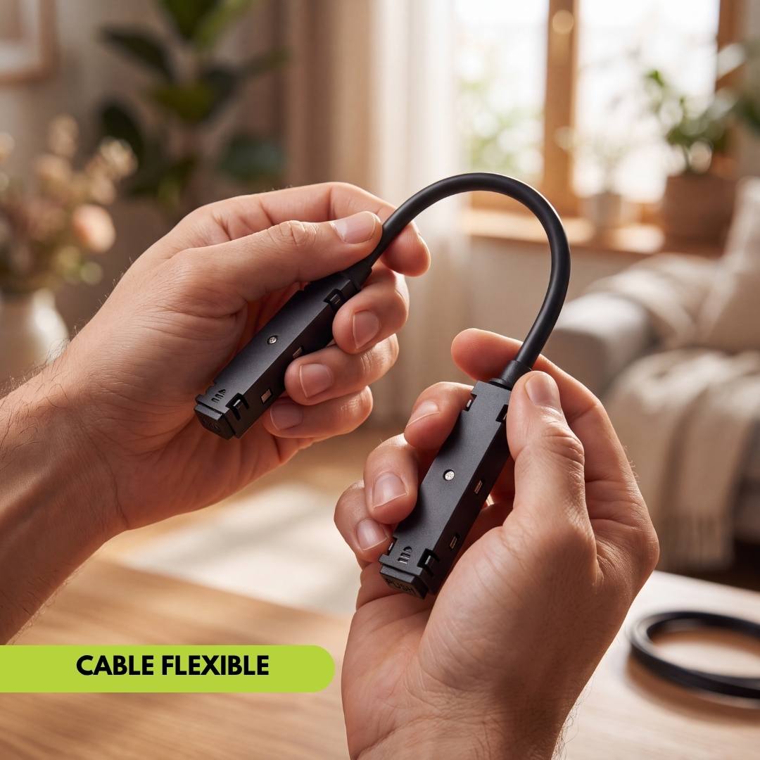 Cable flexible del conector magnético se adapta a cualquier ángulo de esquina