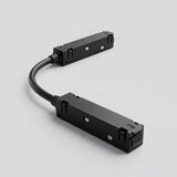 Vista del conector magnético tipo L con cabezales de 9 cm y cable flexible