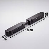 Dimensiones del conector magnético tipo I: 20 cm de largo, 1.8 cm de ancho y 1.9 cm de alto
