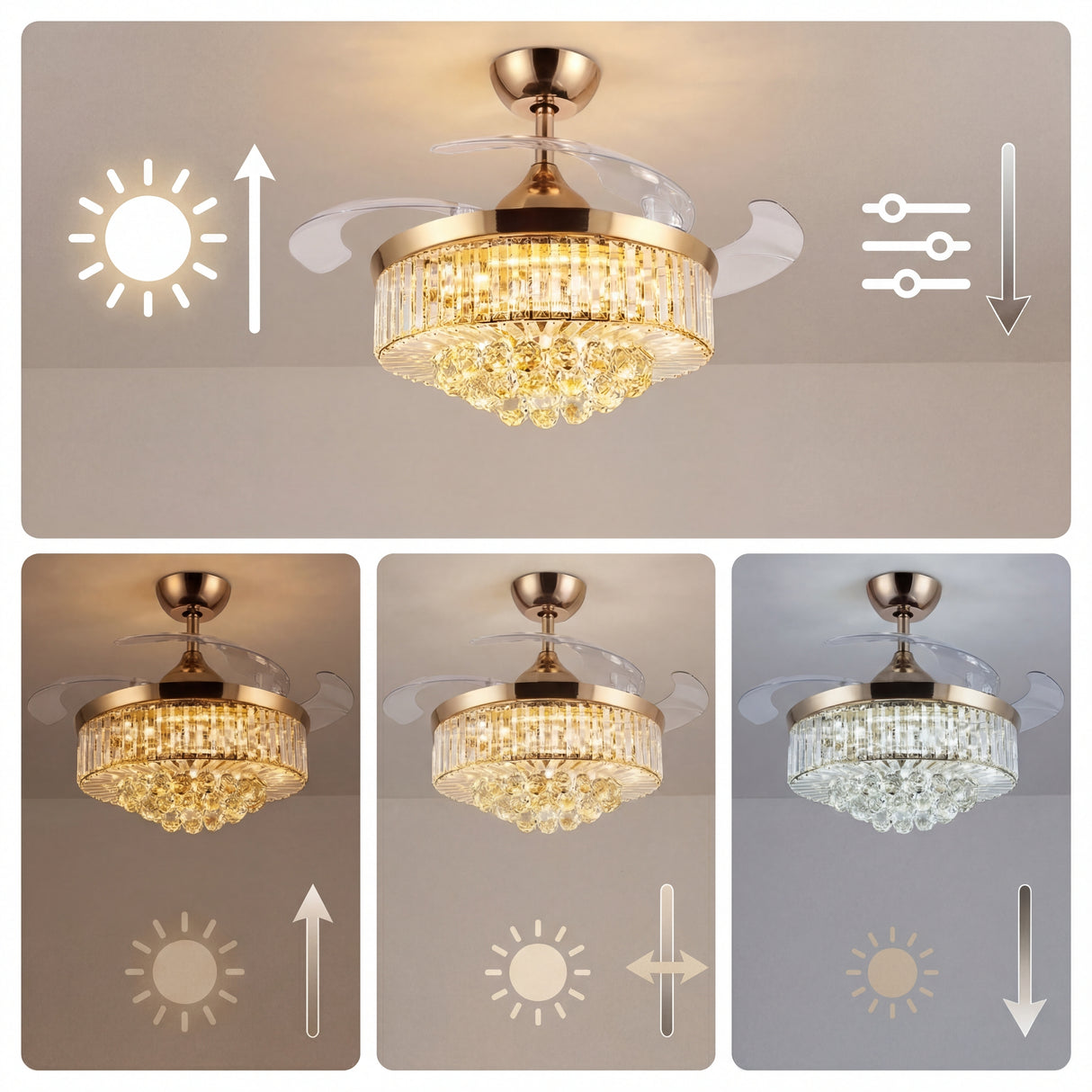 Diagrama que muestra la función de regulación de intensidad de brillo de la lámpara.