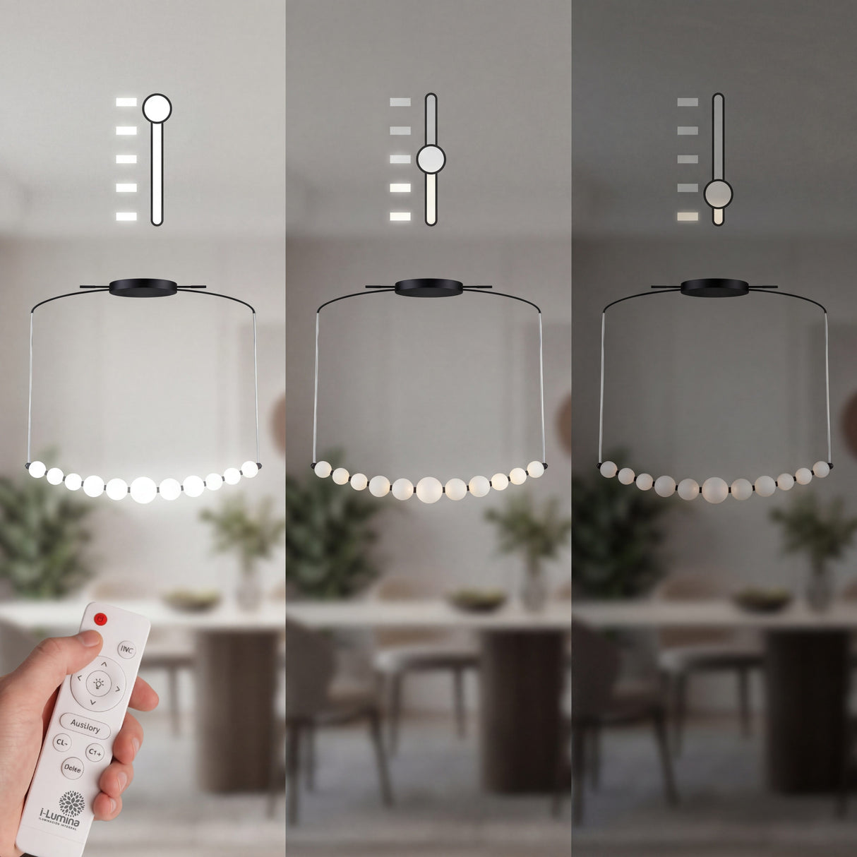 Control remoto inteligente para regular brillo y temperatura de color en lampara LED