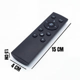 Dimensiones del control remoto para riel magnético: 15 × 4 × 1.5 cm