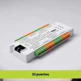 Controlador de escaleras con 32 puertos independientes, un canal por cada peldaño