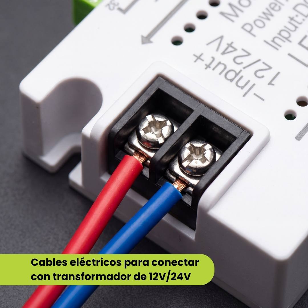 Entrada de alimentación 12V 24V del controlador de 500W con cables de conexión rojo y azul