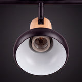Vista interna de reflector tubular en pintura electrostática negra con casquillo cerámico E27.