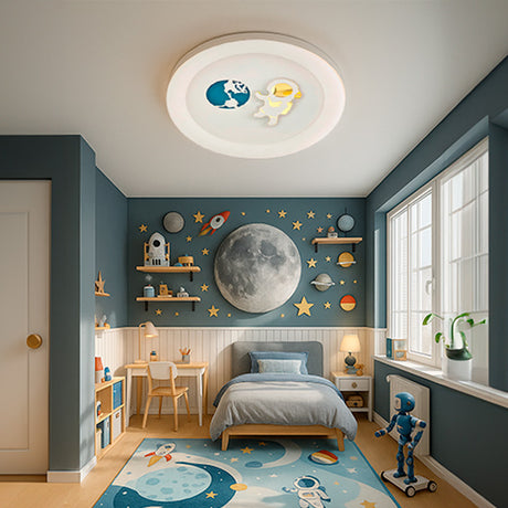 LÁMPARA DE TECHO INFANTIL 9852 ASTRONAUTA + CONTROL REMOTO