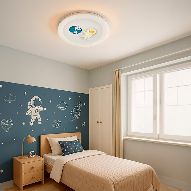 LÁMPARA DE TECHO INFANTIL 9852 ASTRONAUTA + CONTROL REMOTO