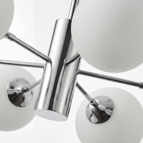 Detalle tecnico del acabado cromo espejo de la lampara cosmos silver de i-Lumina