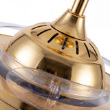 Motor DC de cobre en acabado dorado, 45% más eficiente y silencioso que motores AC.