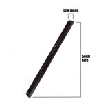 Infografía técnica: 50cm de largo y 5cm de ancho para diseño de iluminación lineal.