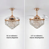 comparativa visual de diametro de ventilador con aspas abiertas y cerradas