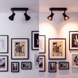 Comparativa de distribución de flujo luminoso puntual sobre pared decorativa en arquitectura contemporánea.