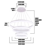 Infografía con cotas indicando diámetros de 40cm, 60cm y 80cm para planificación de interiorismo técnico.