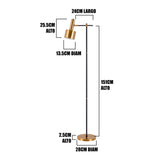 Infografía técnica con diámetro de base de 25cm y altura de 151cm para especificación en planos.
