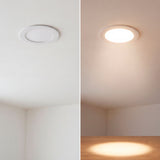 Comparativa de iluminación cenital neutra en estancias con diseño de interiores minimalista.