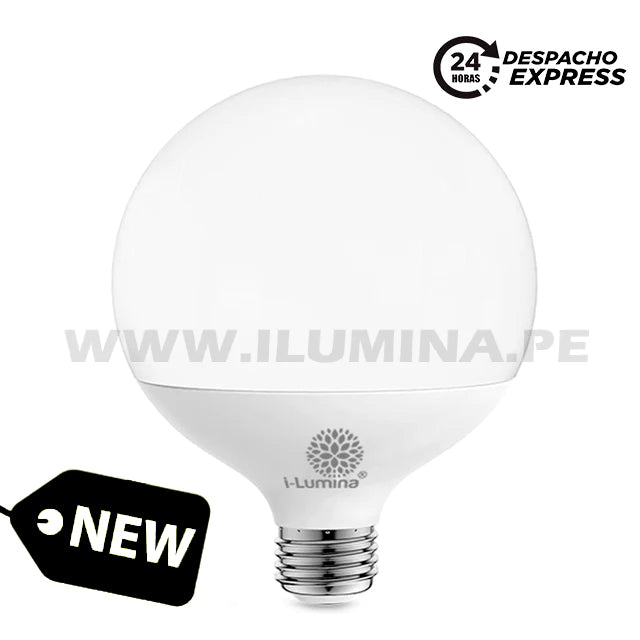 FOCO LED TIPO GLOBO G120 18W E27 3000K LUZ CÁLIDA ILUMINA