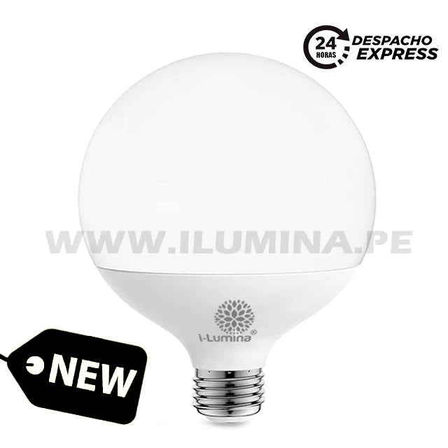 FOCO LED TIPO GLOBO G120 18W E27 6000K LUZ BLANCA ILUMINA