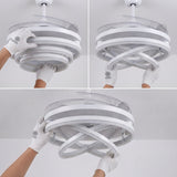 Demostración de las diferentes posiciones configurables de los anillos de luz LED.