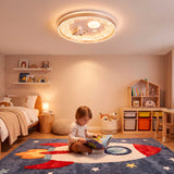 Iluminación cenital cálida sobre dormitorio infantil que proporciona un alto confort visual para el estudio y juego.