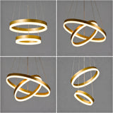Cuatro configuraciones de estilo posibles ajustando la posición de los anillos concéntricos