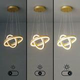Función de dimerización (dimmer) para control de brillo en luminaria de anillos dorados
